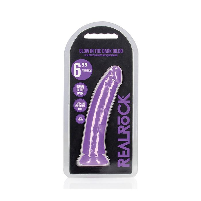 RealRock Slim Glow in the Dark Dildo