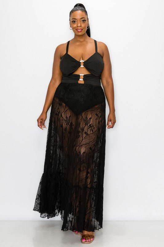 Lace Skirt Suit