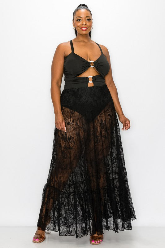 Lace Skirt Suit