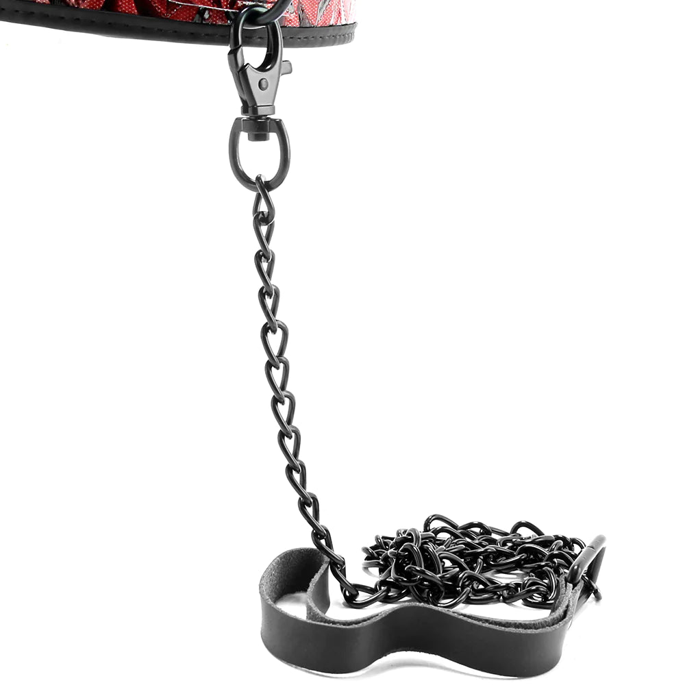 Ouch! Luxury Burgundy Collar & Leash