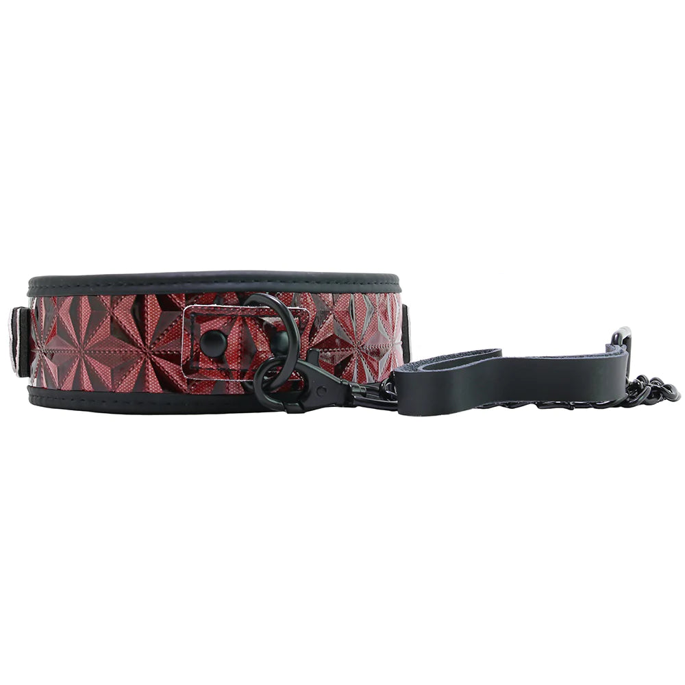 Ouch! Luxury Burgundy Collar & Leash