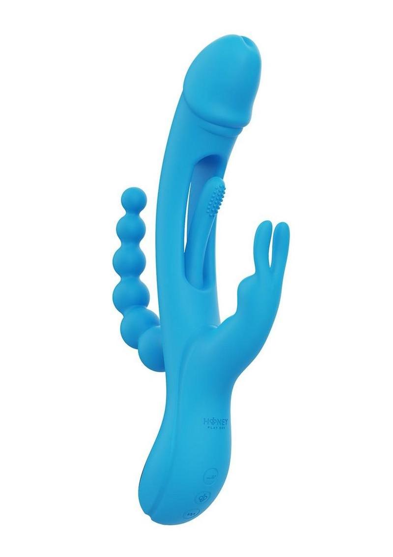 Trilux Kinky Finger Rabbit Vibrator with Anal Beads