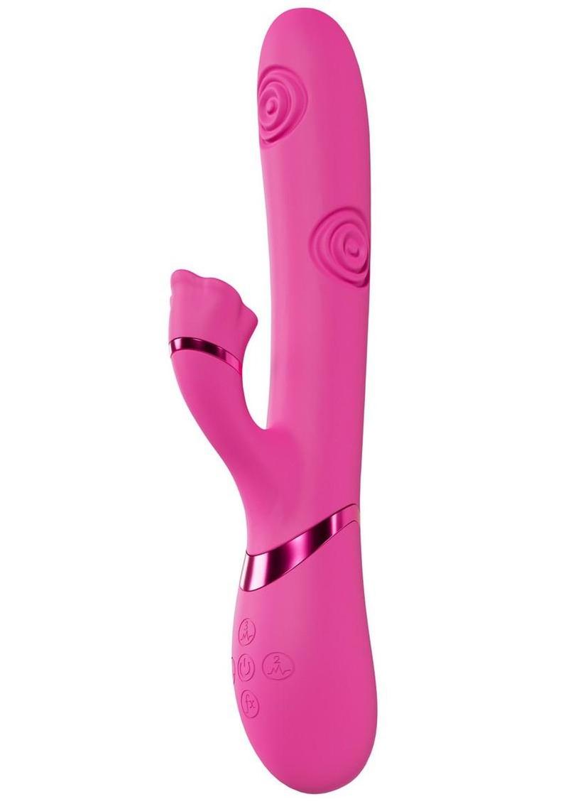 Vive Fiore Triple Motor G-Spot Air Wave VIbe and Tapping Flared Clit Stimulator