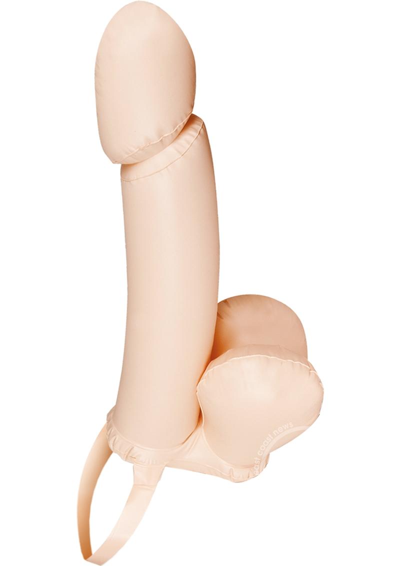 Get It On Inflatable Strap On Penis 27in