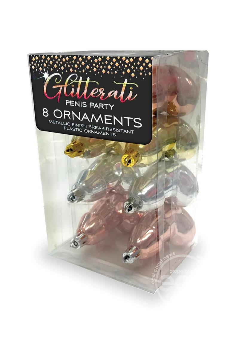 Glitterati Metallic Penis Ornaments