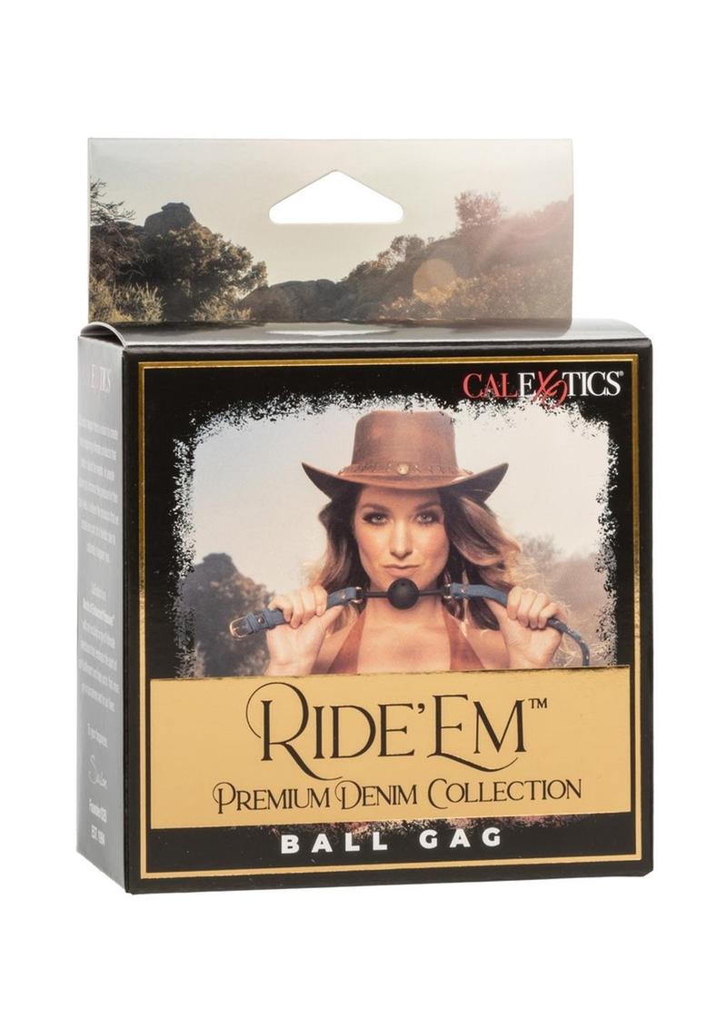 Ride 'em  Denim Ball Gag