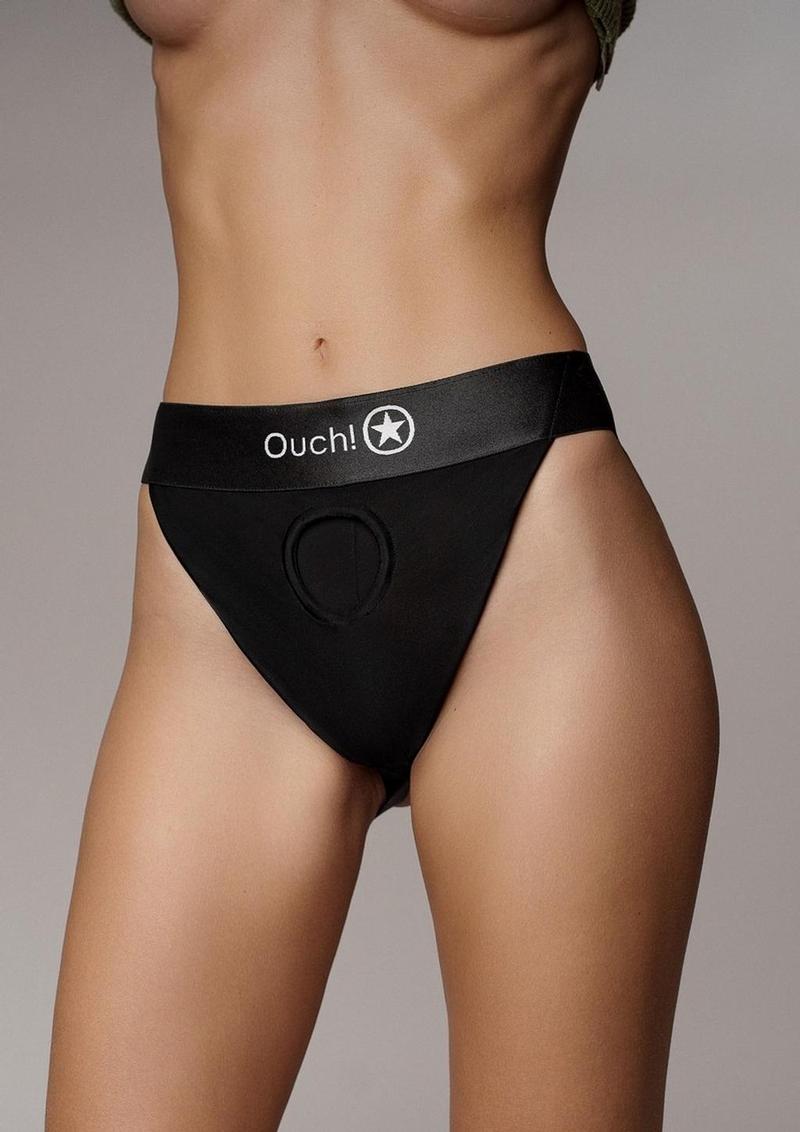 Ouch! Vibrating Strap-On Harness with Open Back