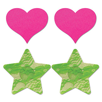 Fantasy Lingerie Glow Pasties 2PK