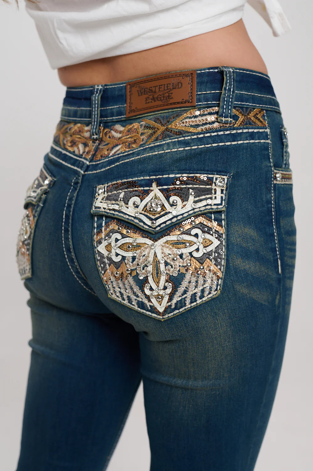 Westfield Eagle Bootcut Bling Jeans
