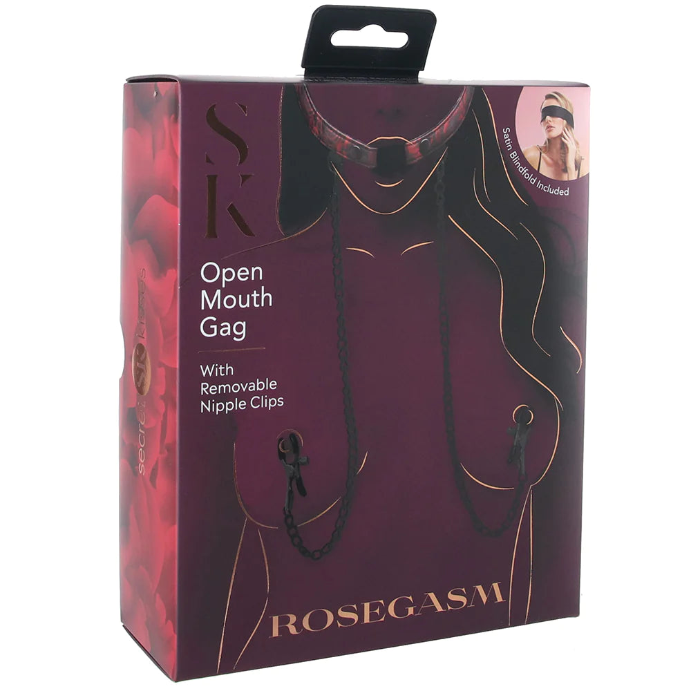 Rosegasm Ring Gag w/ Clamps