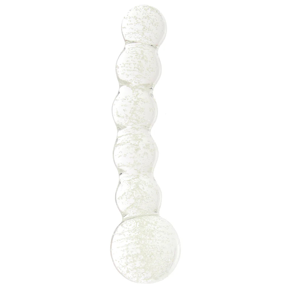 WhipSmart GITD Beaded Glass Dildo