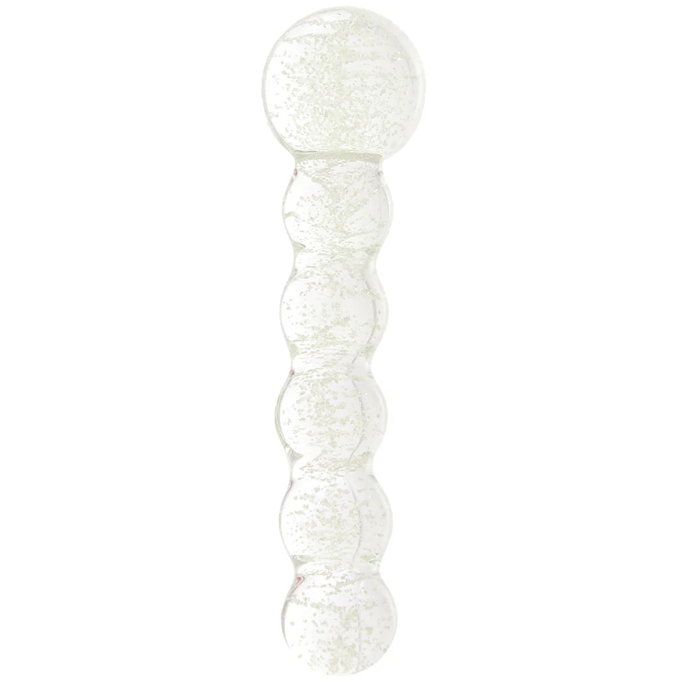 WhipSmart GITD Beaded Glass Dildo