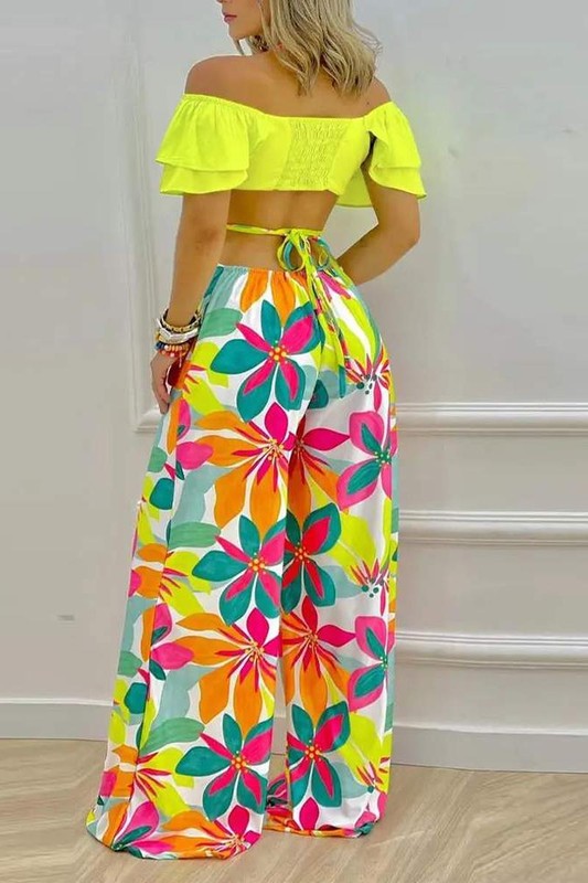 Off Shoulders Ruffle Set