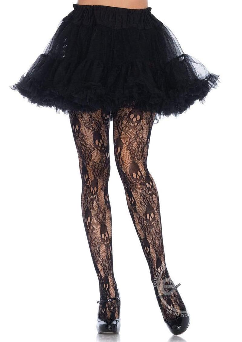 Black Rose Skull Lace Tights