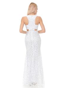 Sequined Lace Long Dress