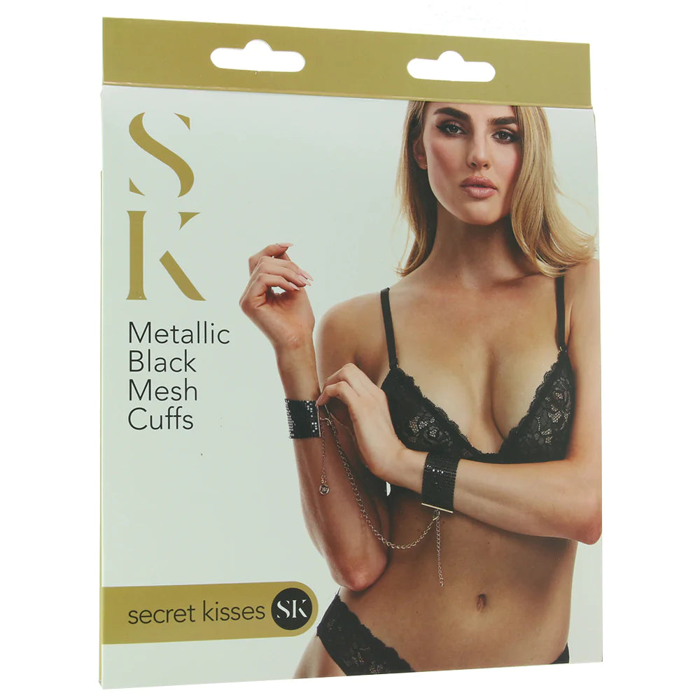 Secret Kisses Metallic Mesh Cuffs