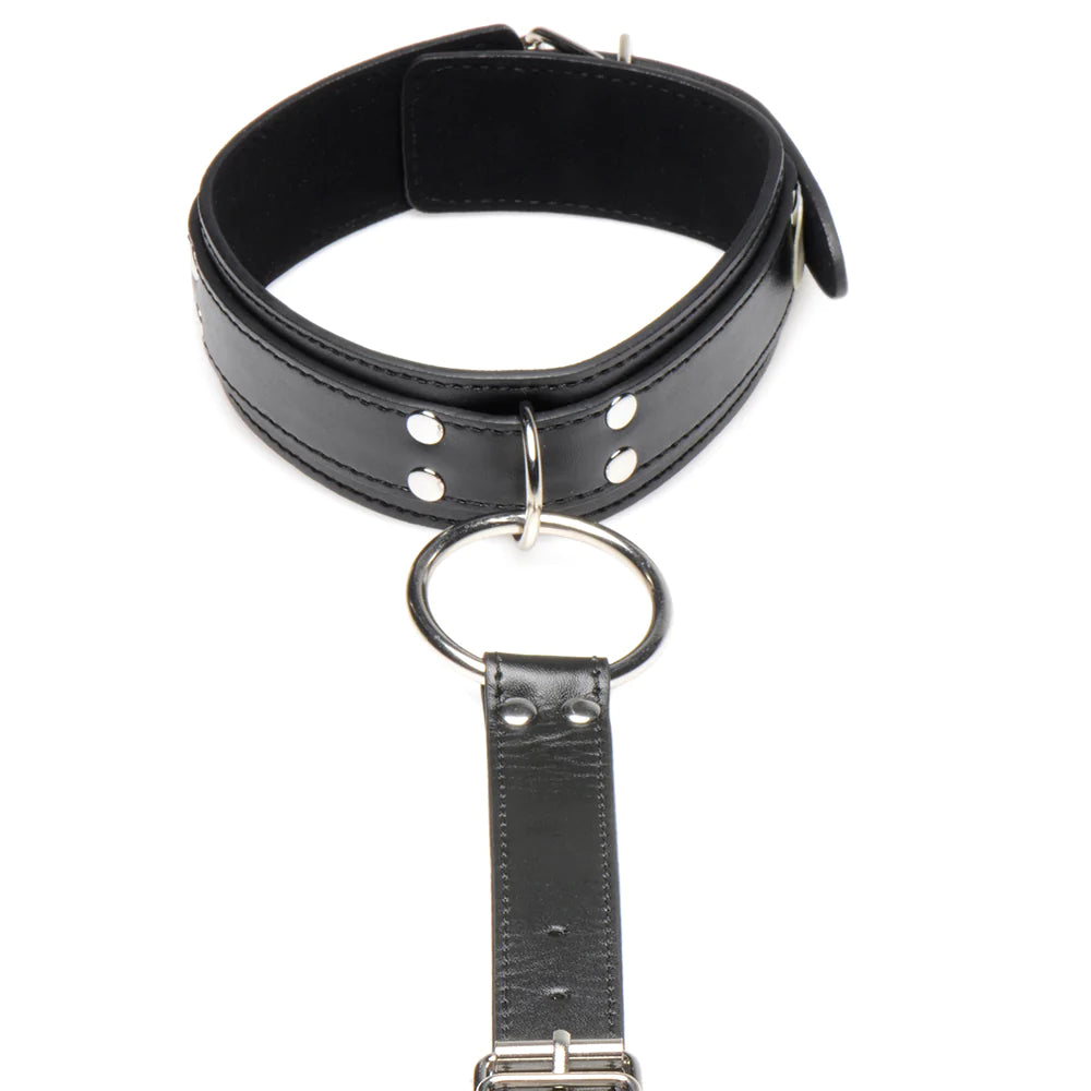 Strict Neck to Wrist Leather Restraints