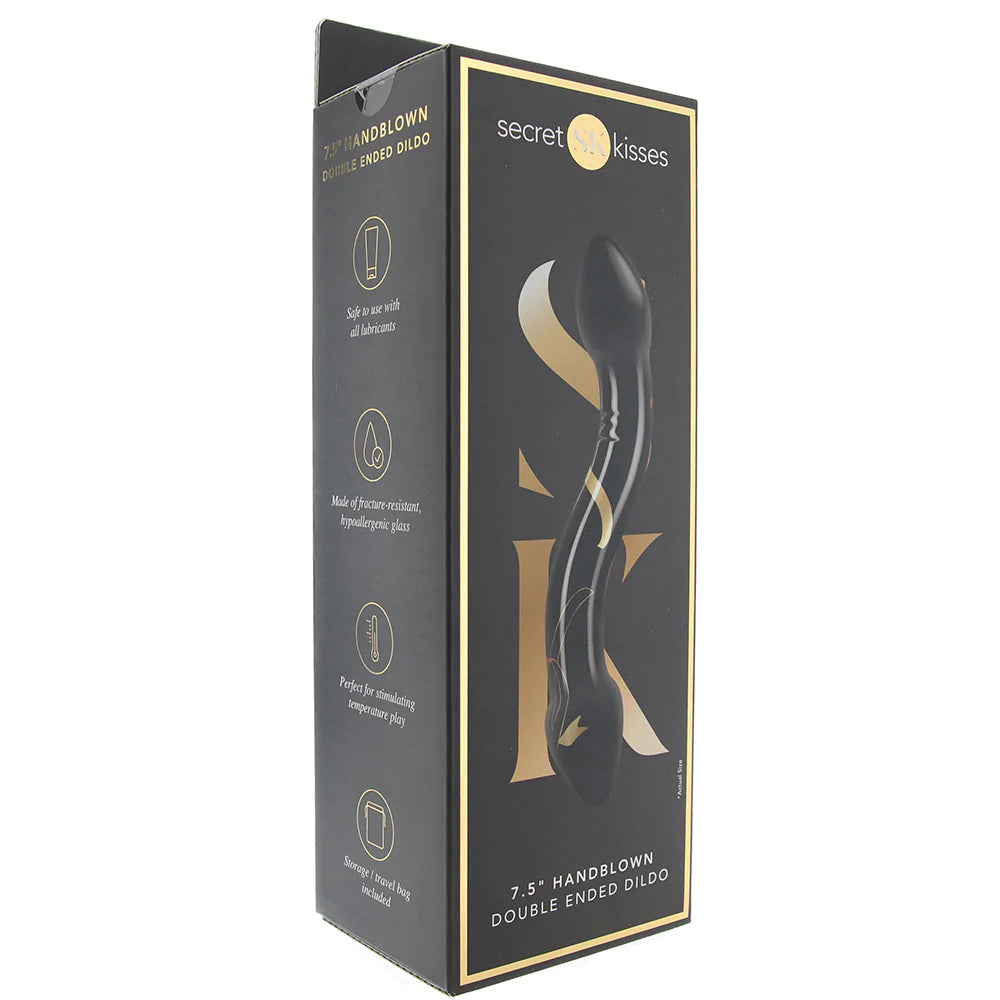 Secret Kisses 7.5 Double Ended Glass Dildo
